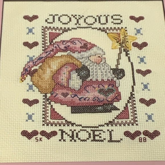 Joyous Noel Framed Cross-Stitch Art - Picture 2 of 16